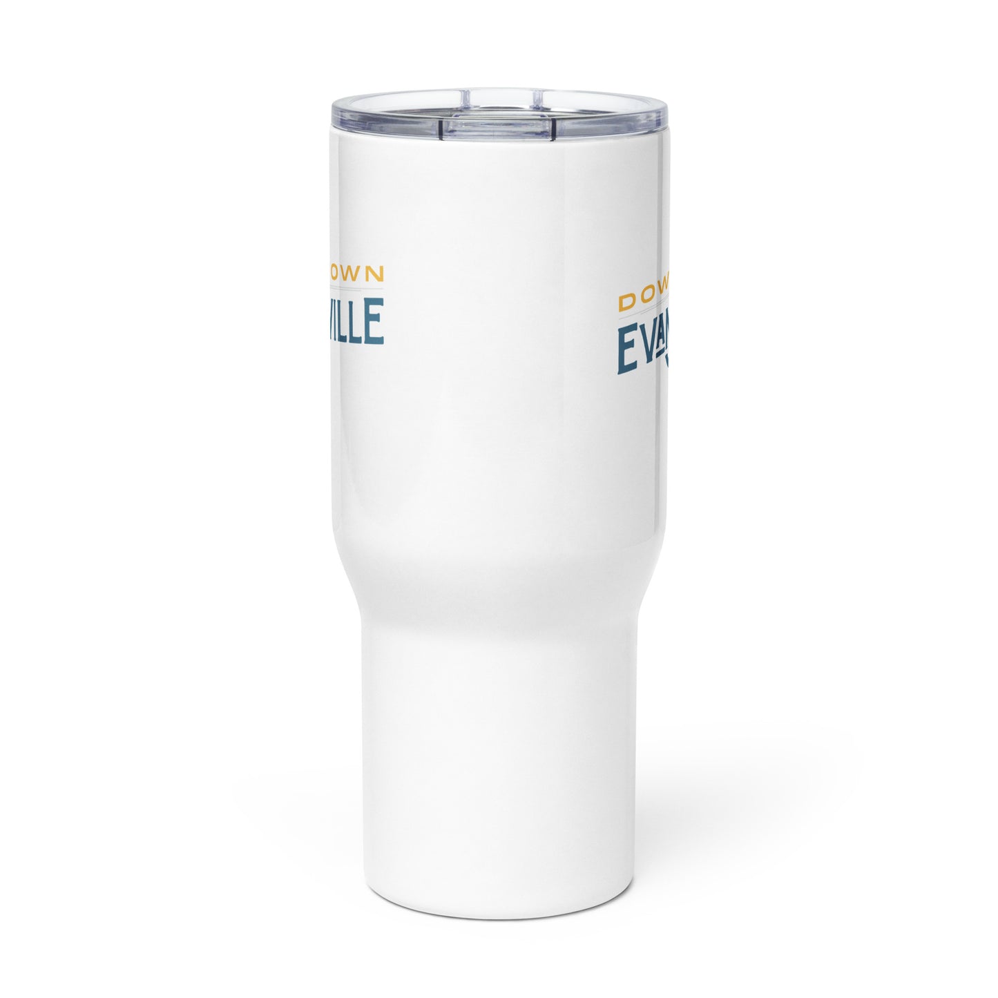 Travel mug with a handle